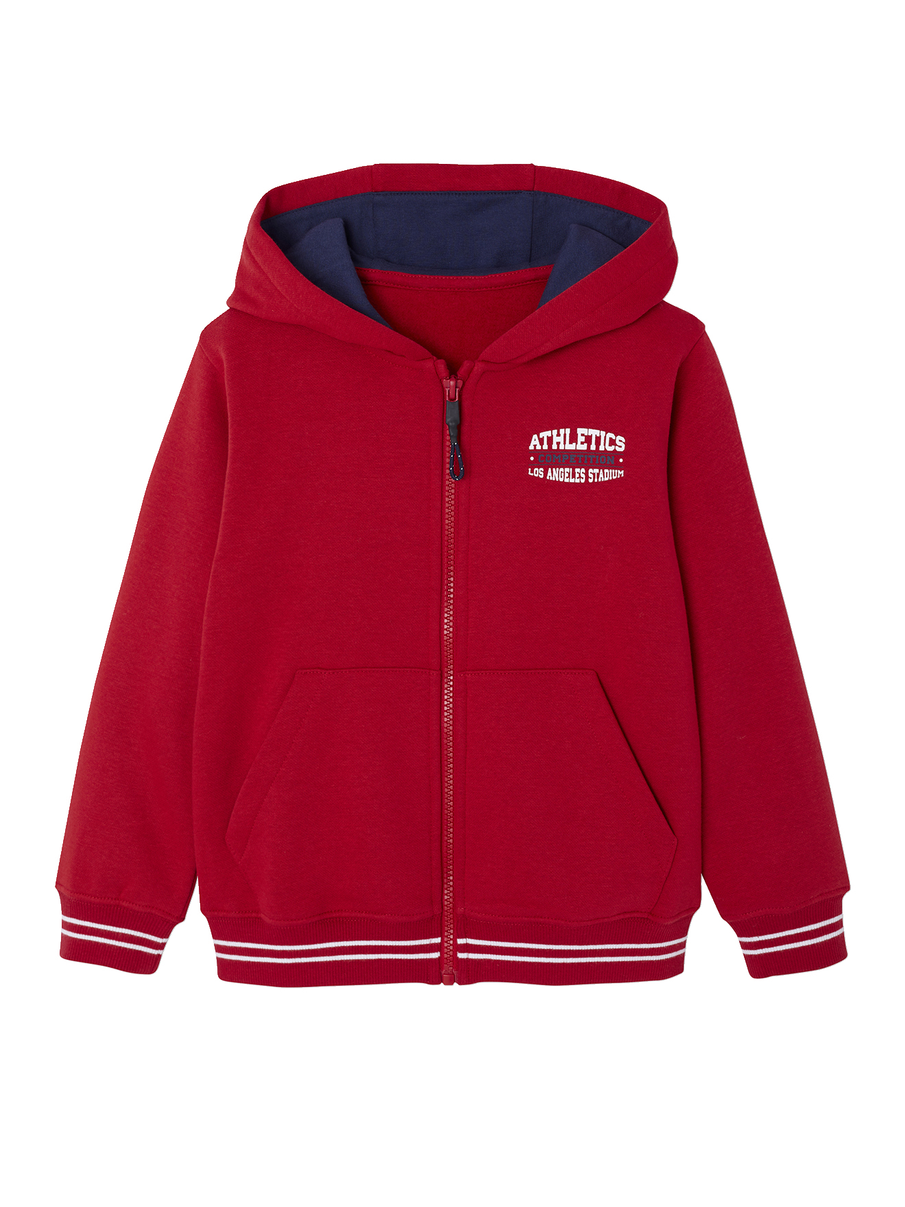 Sweat zippé à capuche sport, VERTBAUDET