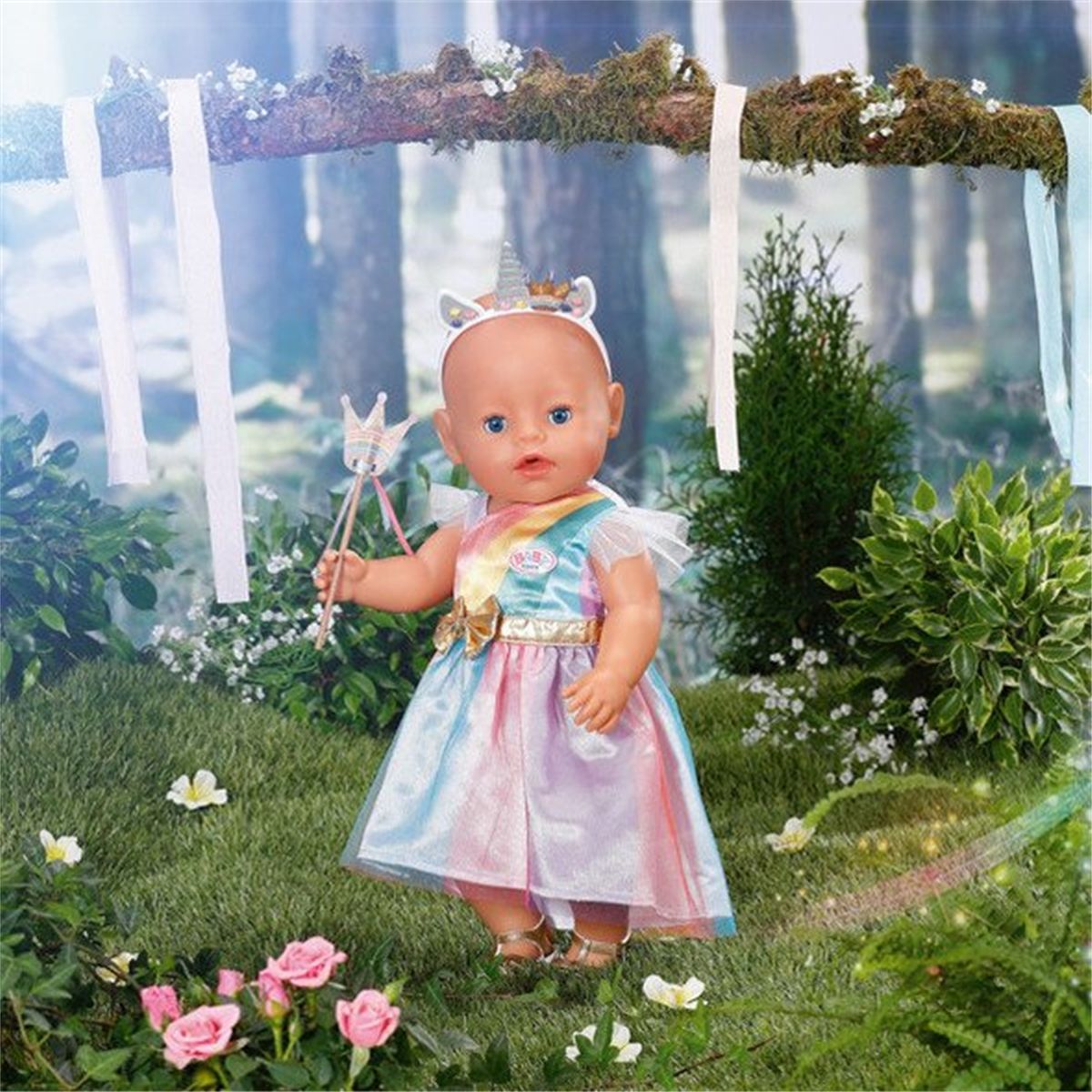 Poupées Vêtements 43 cm adapté Baby Born Sister ZAPF Set nouveau rose robes jupe