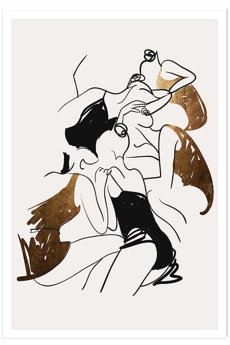Affiche dessin ""ballerines"", HEXOA