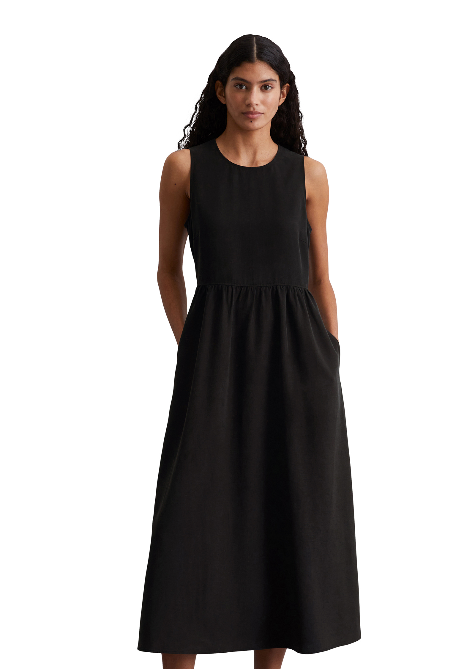 Robe à découpes en mélange TENCEL™ Lyocell-lin, MARC O'POLO