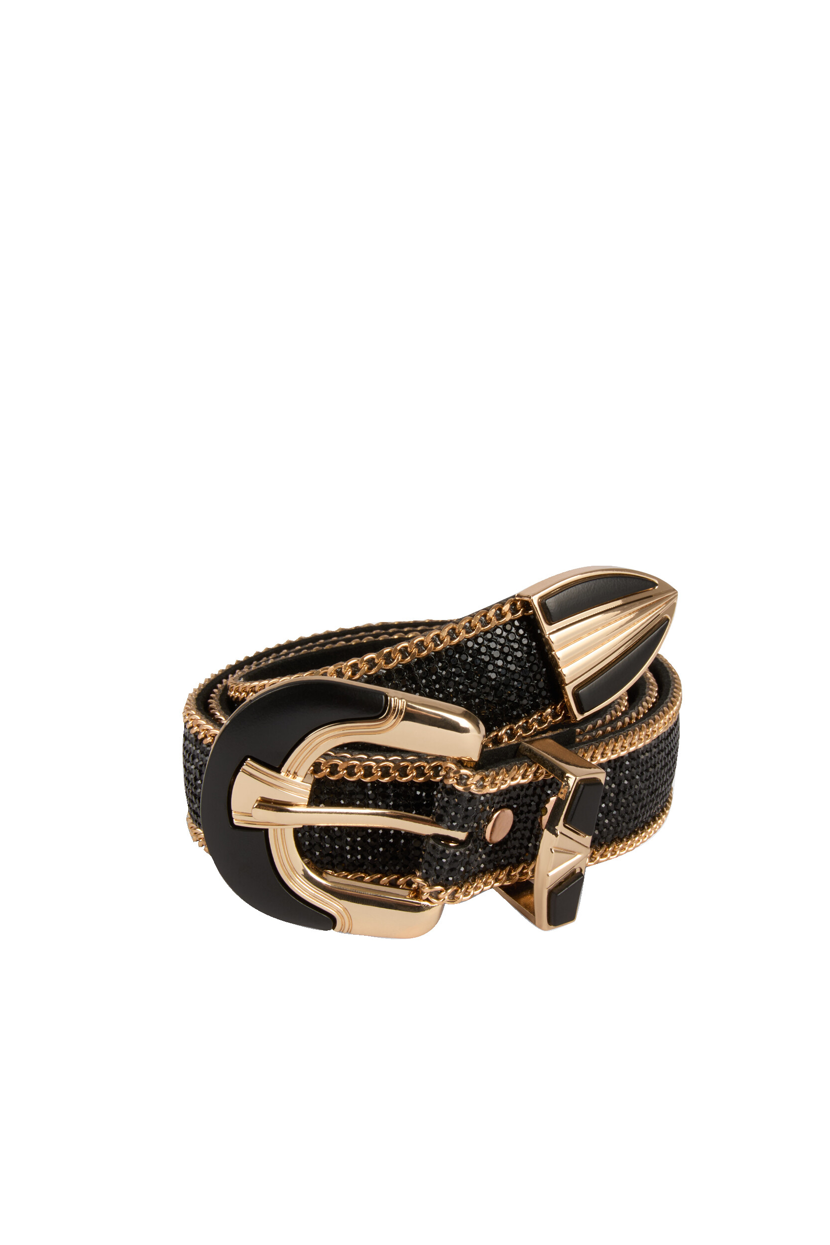Ceinture avec strass et chaînes, MORGAN