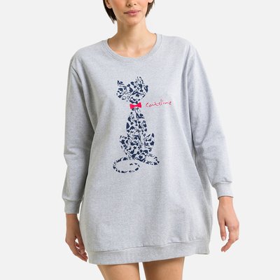 Long Lounge Sweatshirt in Cotton Mix CATSLINE