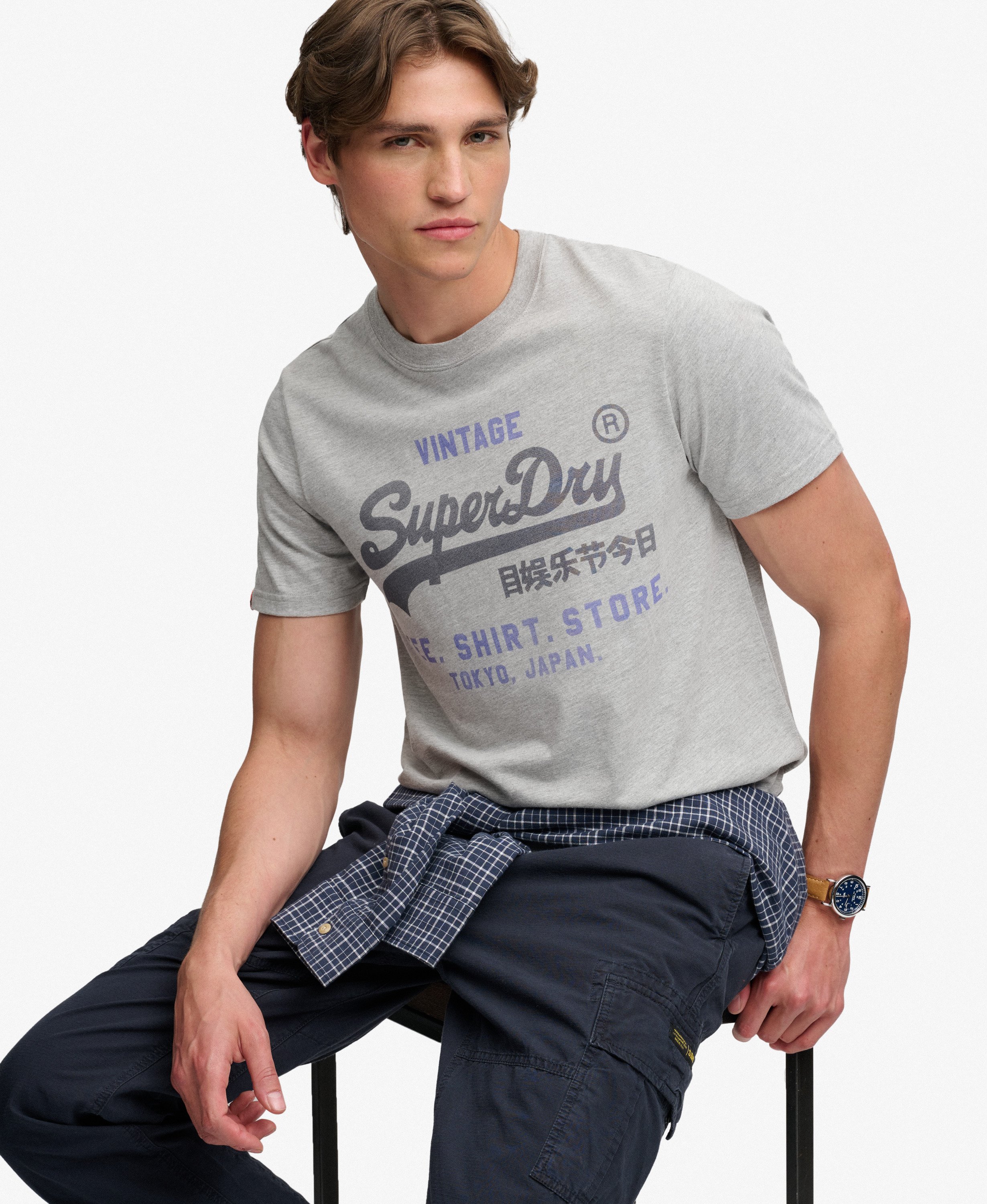 T-shirt décontracté Vintage Logo Heritage, SUPERDRY