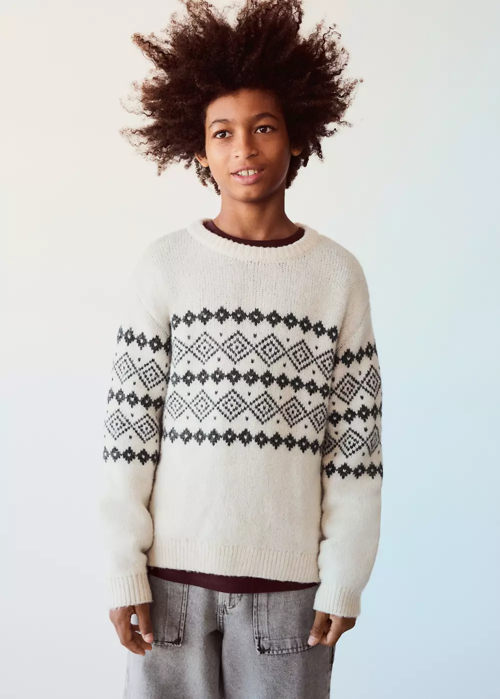 Pull en maille frise, MANGO KIDS