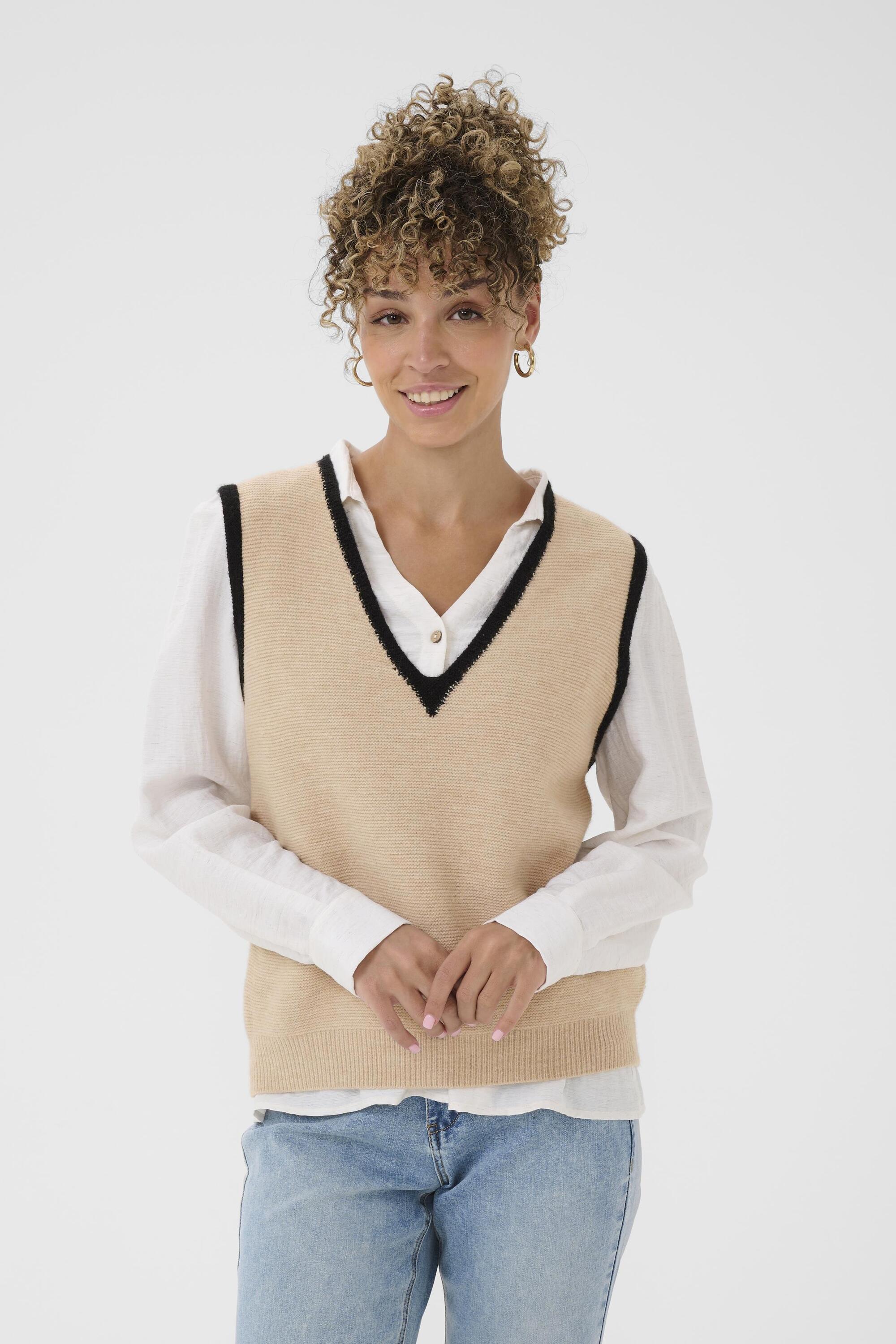 Manteau tricoté, CREAM