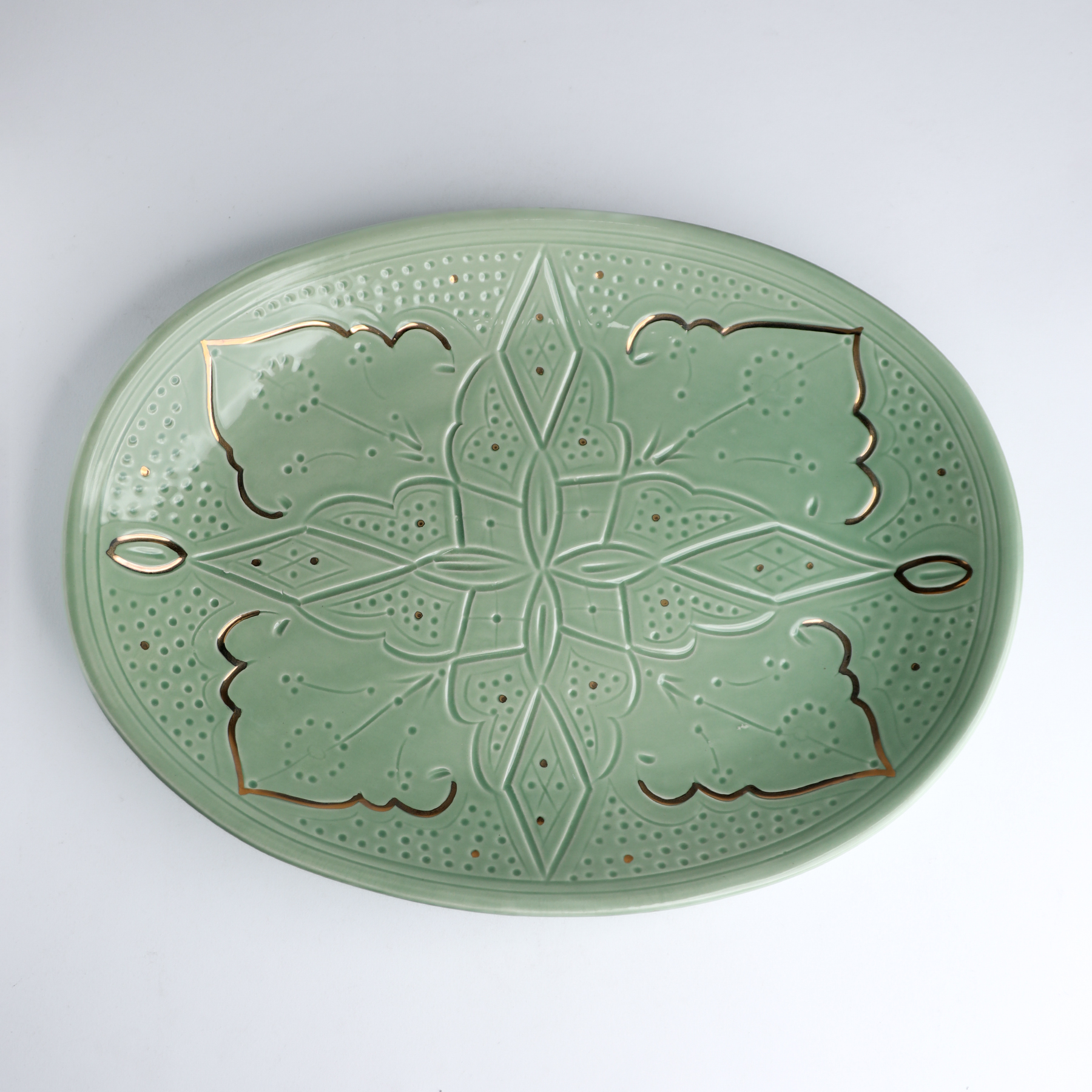 Plat de service ovale EMPREINTE, CHABI CHIC