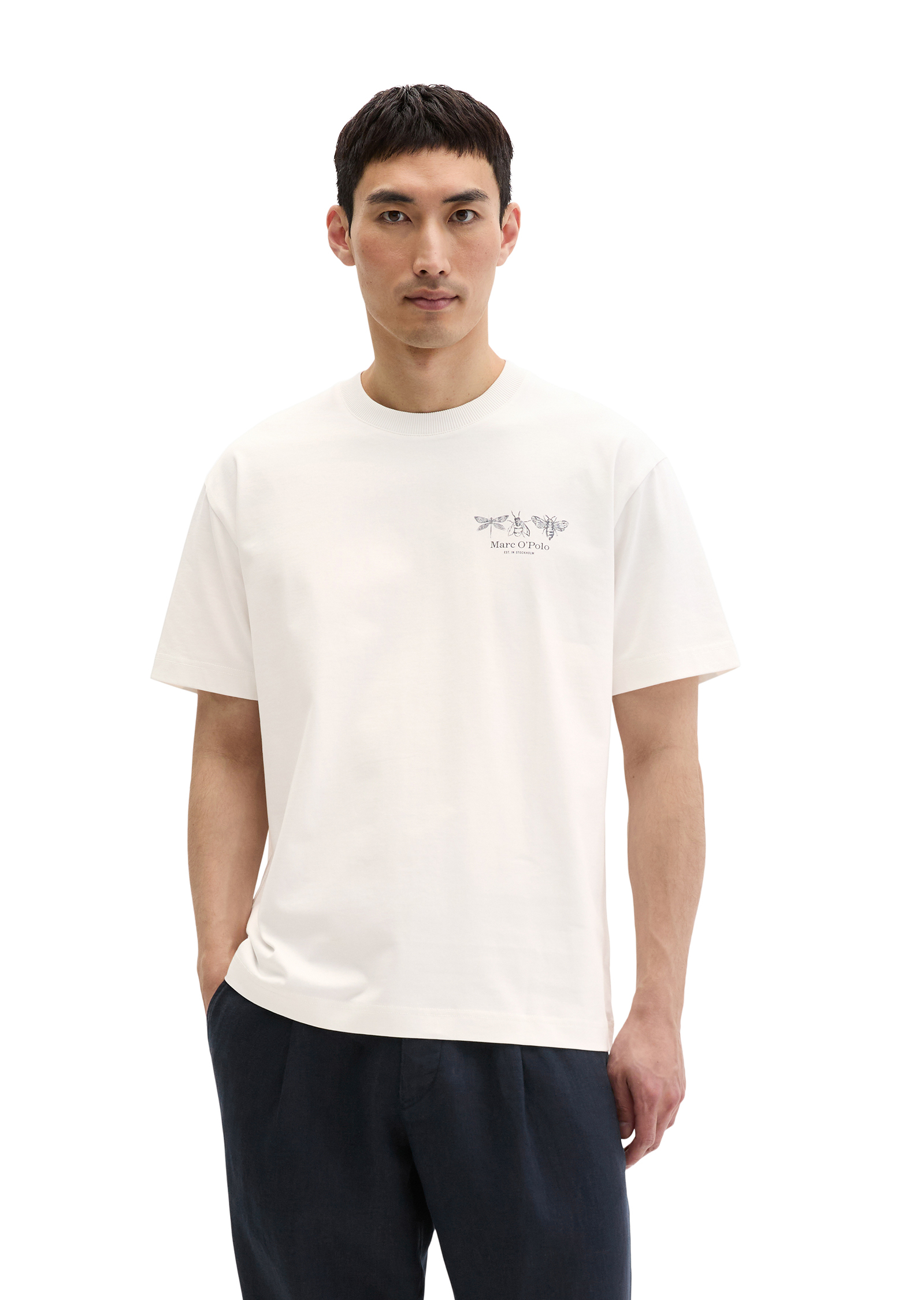 T-shirt loose avec impression dans le dos, MARC O'POLO
