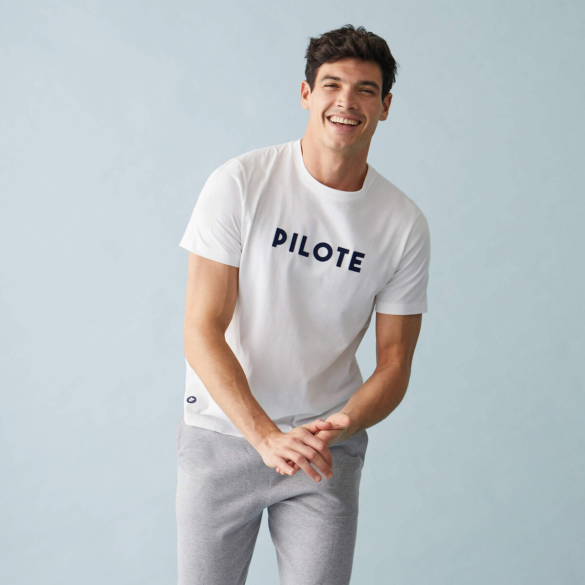 Pilote Cotton T-Shirt with Short Sleeves