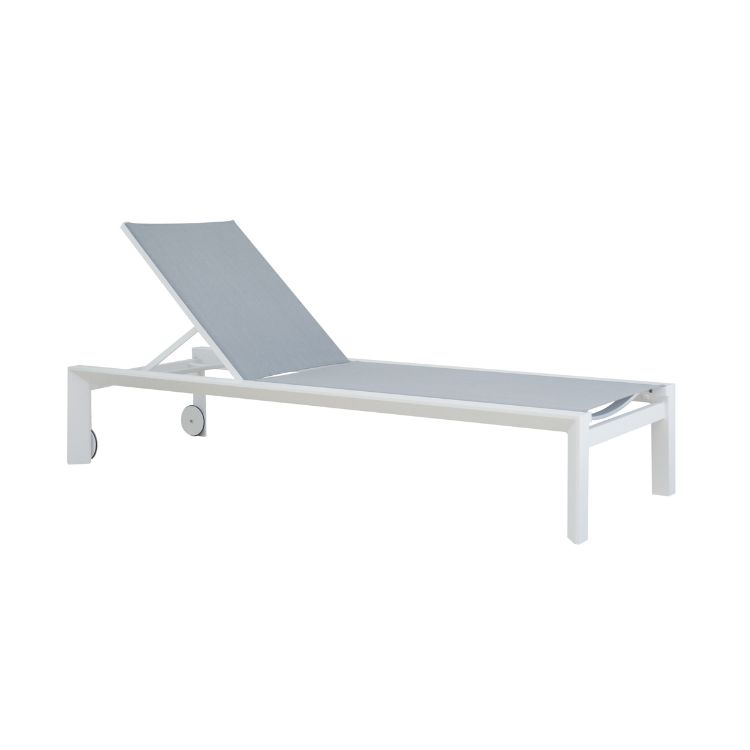 Bain de soleil en aluminium et textilène, NICKY, AU JARDIN DE CHLOÉ