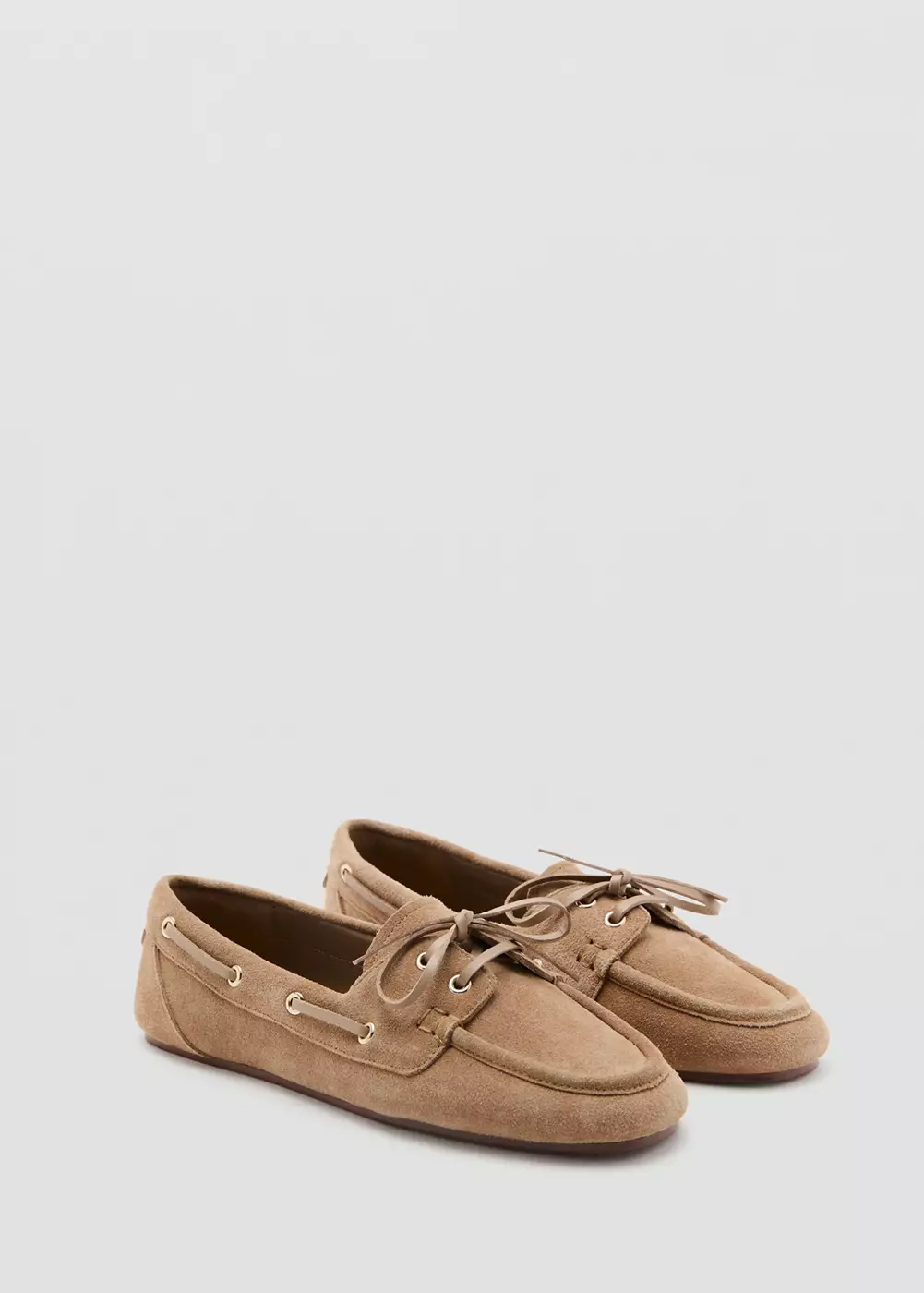 Mocassins bateau daim, MANGO
