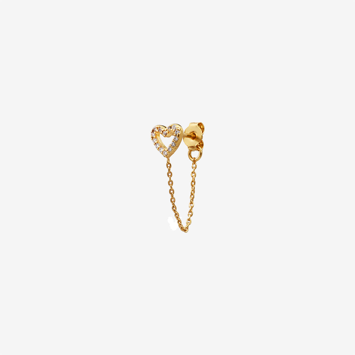 Boucle d'oreille à l'unité doré à l'or fin bella, CAROLINE NAJMAN