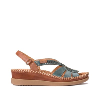 Cadaques Leather Wedge Sandals PIKOLINOS