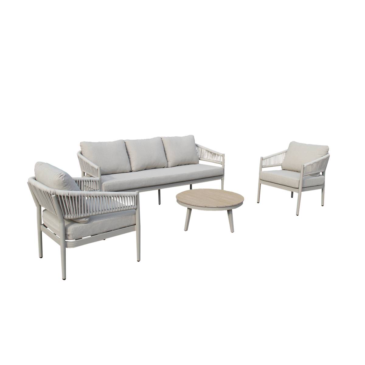 Salon de jardin en aluminium SAYEN, MADE IN MEUBLES