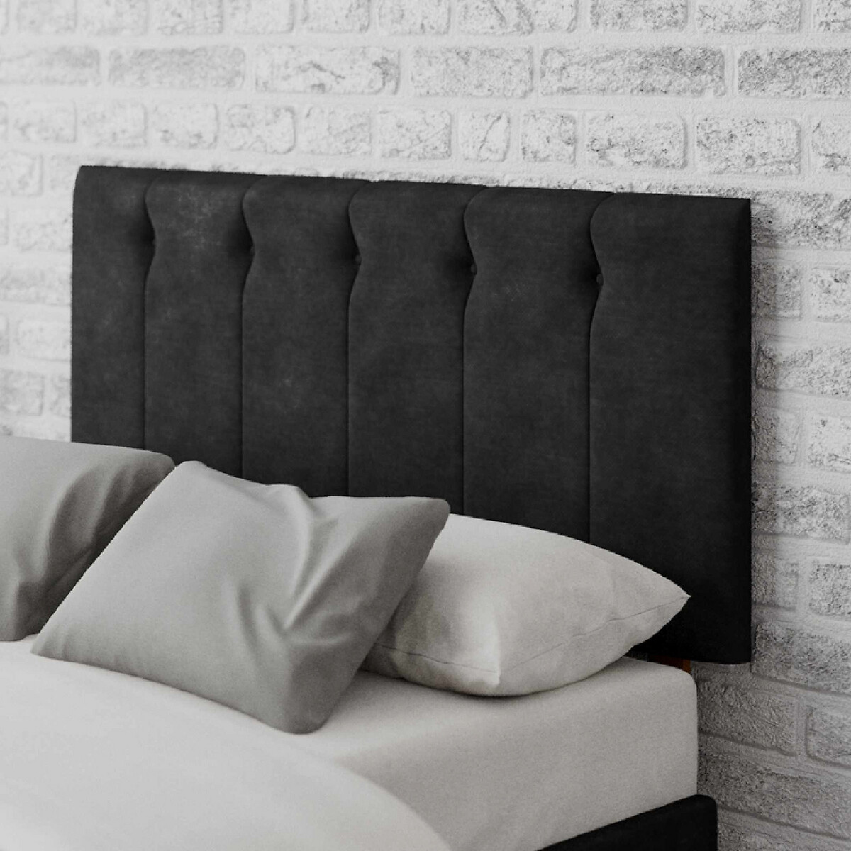 Charcoal linen deals headboard