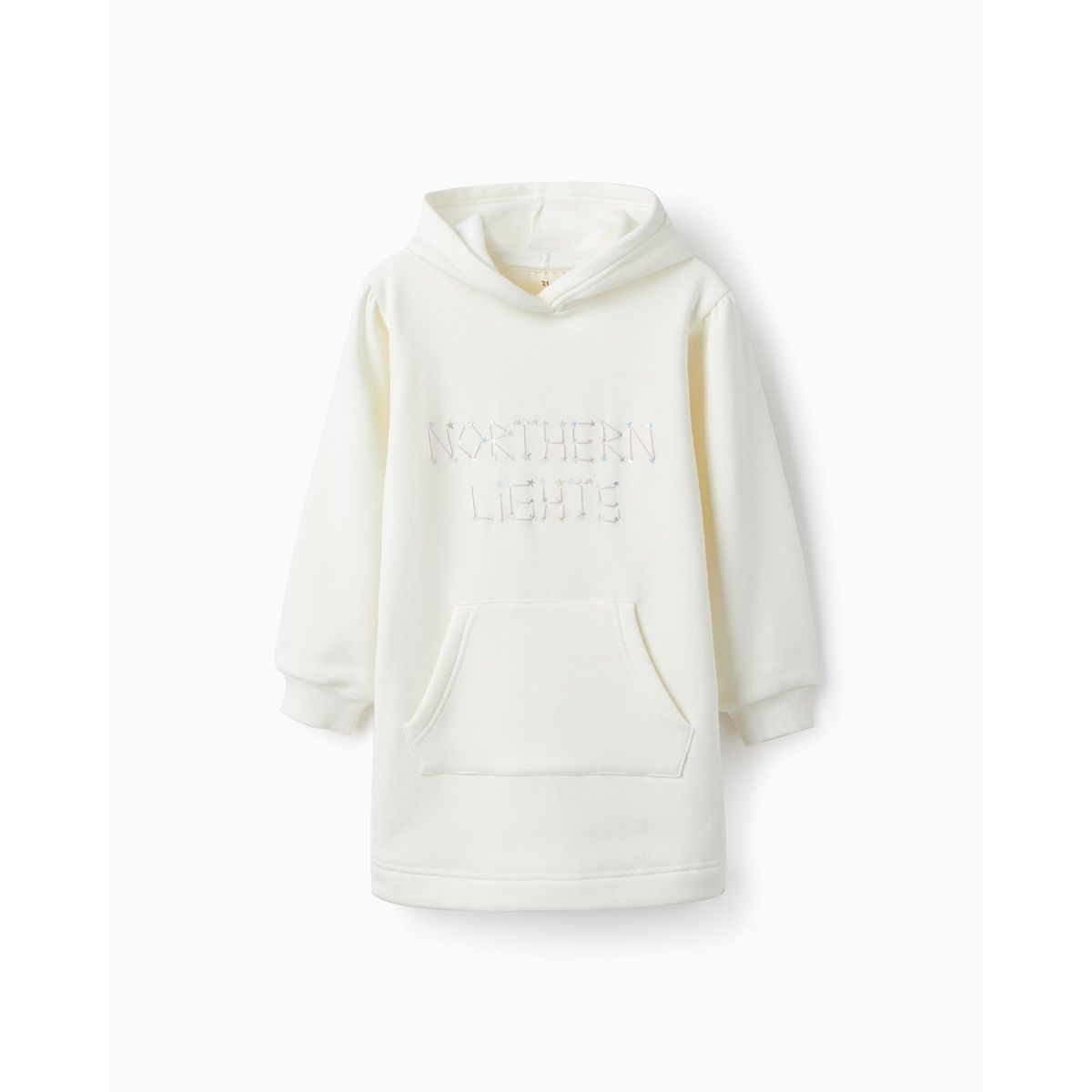 Robe sweat thermique capuche pour fille northern lights