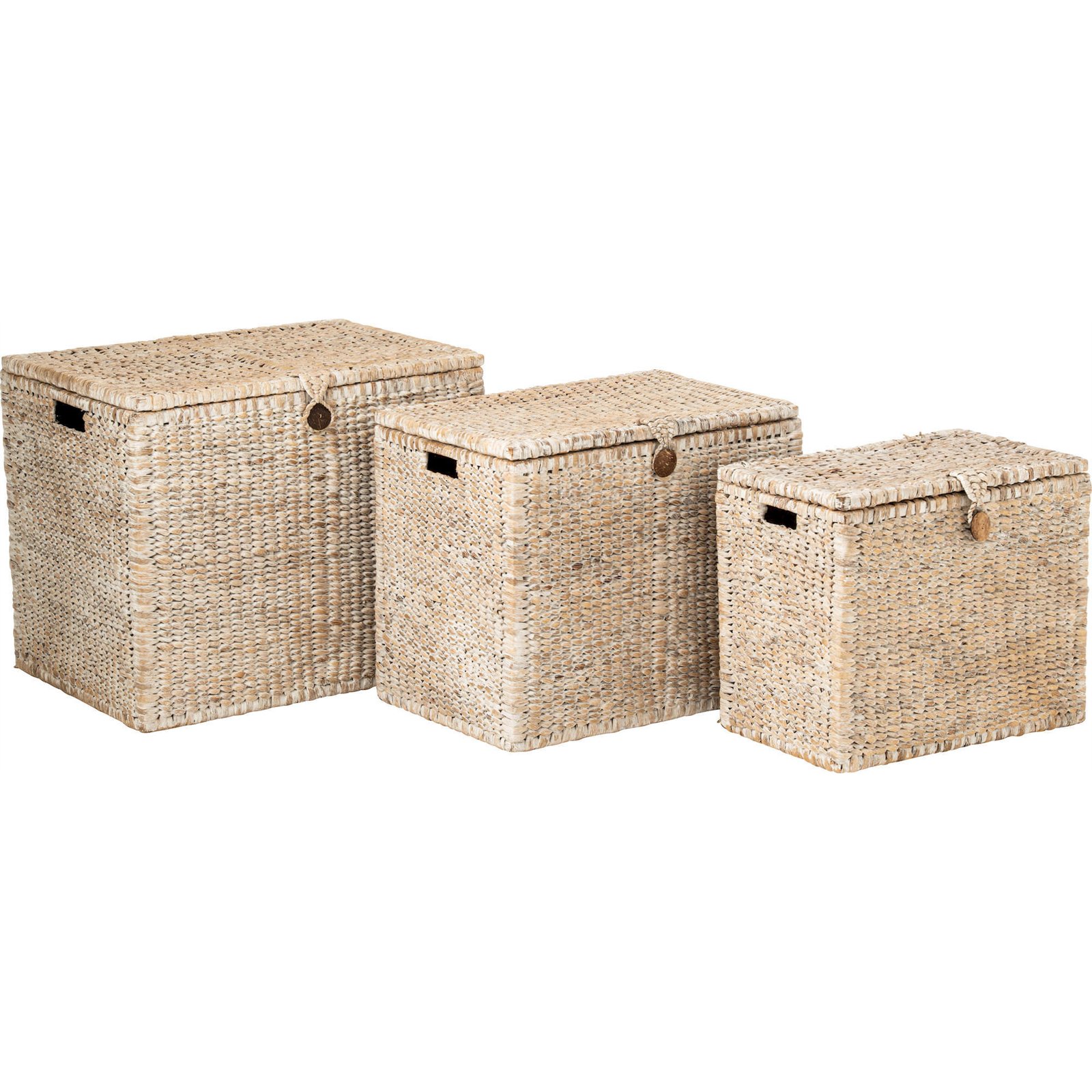 Coffres en jacinthe d'eau (lot de 3), RECOLLECTION