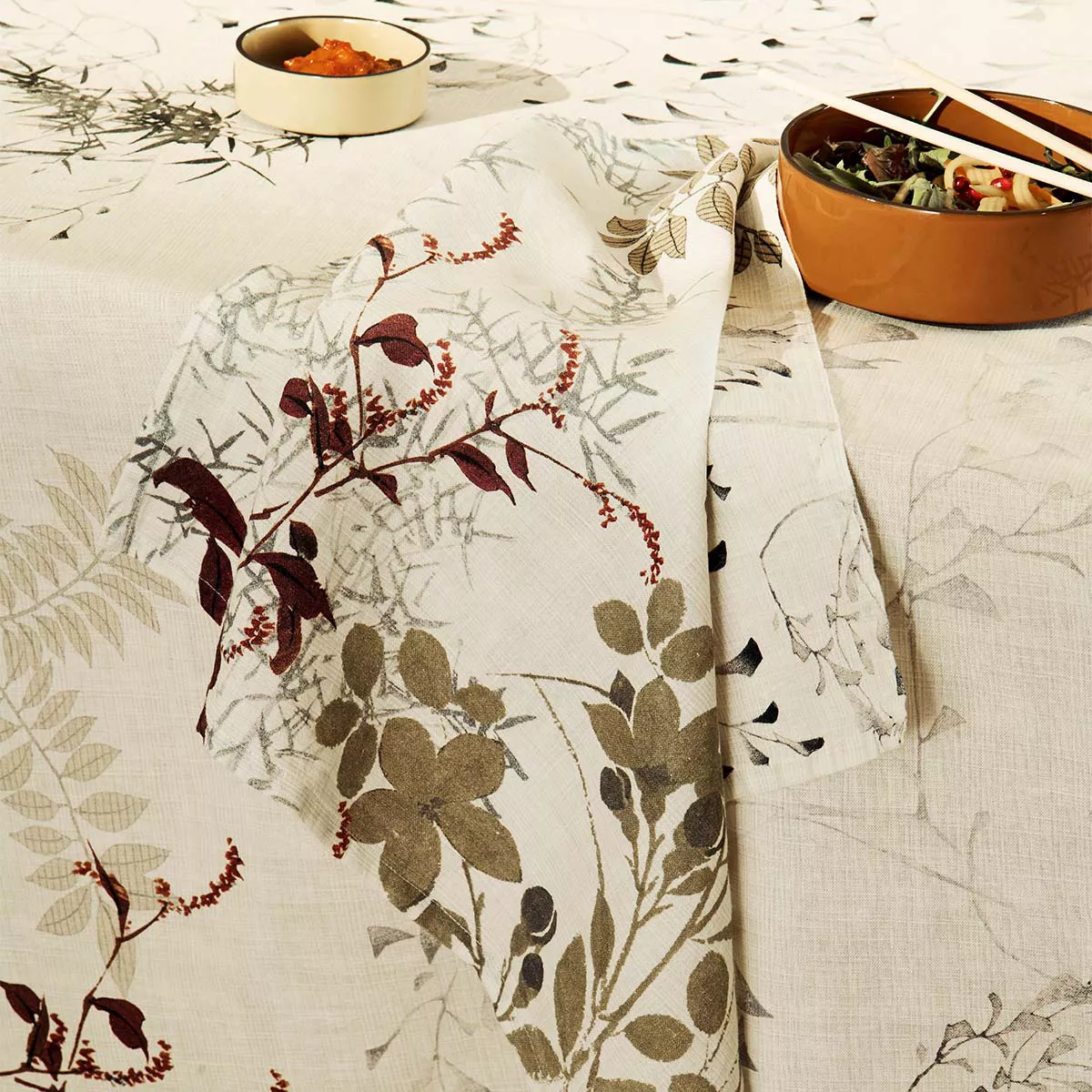 Serviette lin & coton lavé BAMBOUS, GARNIER THIEBAUT