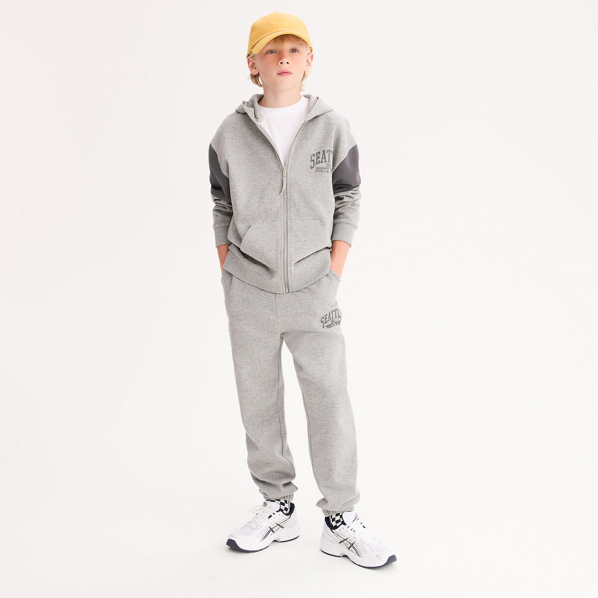 Ensemble sweat + pantalon de jogging en molleton