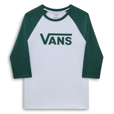 Cotton Large Logo T-Shirt with 3/4 Length Sleeves VANS