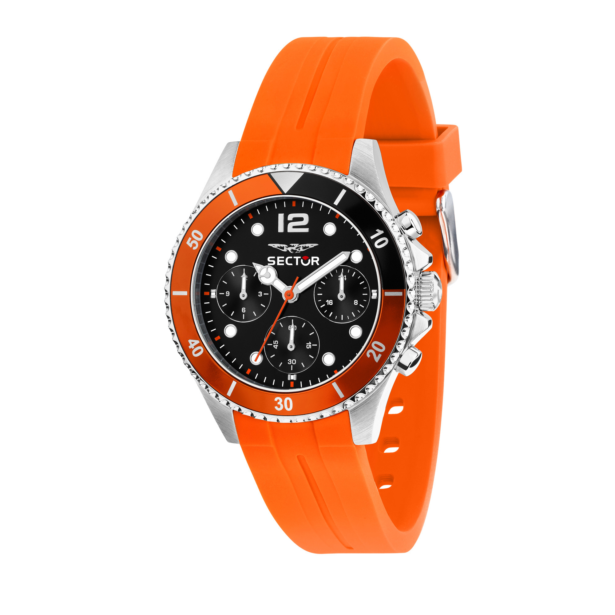 Montre analogique en acier, silicone 230, SECTOR NO LIMITS