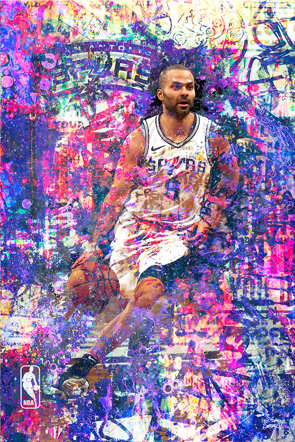 Tableau tony parker 09, HEXOA