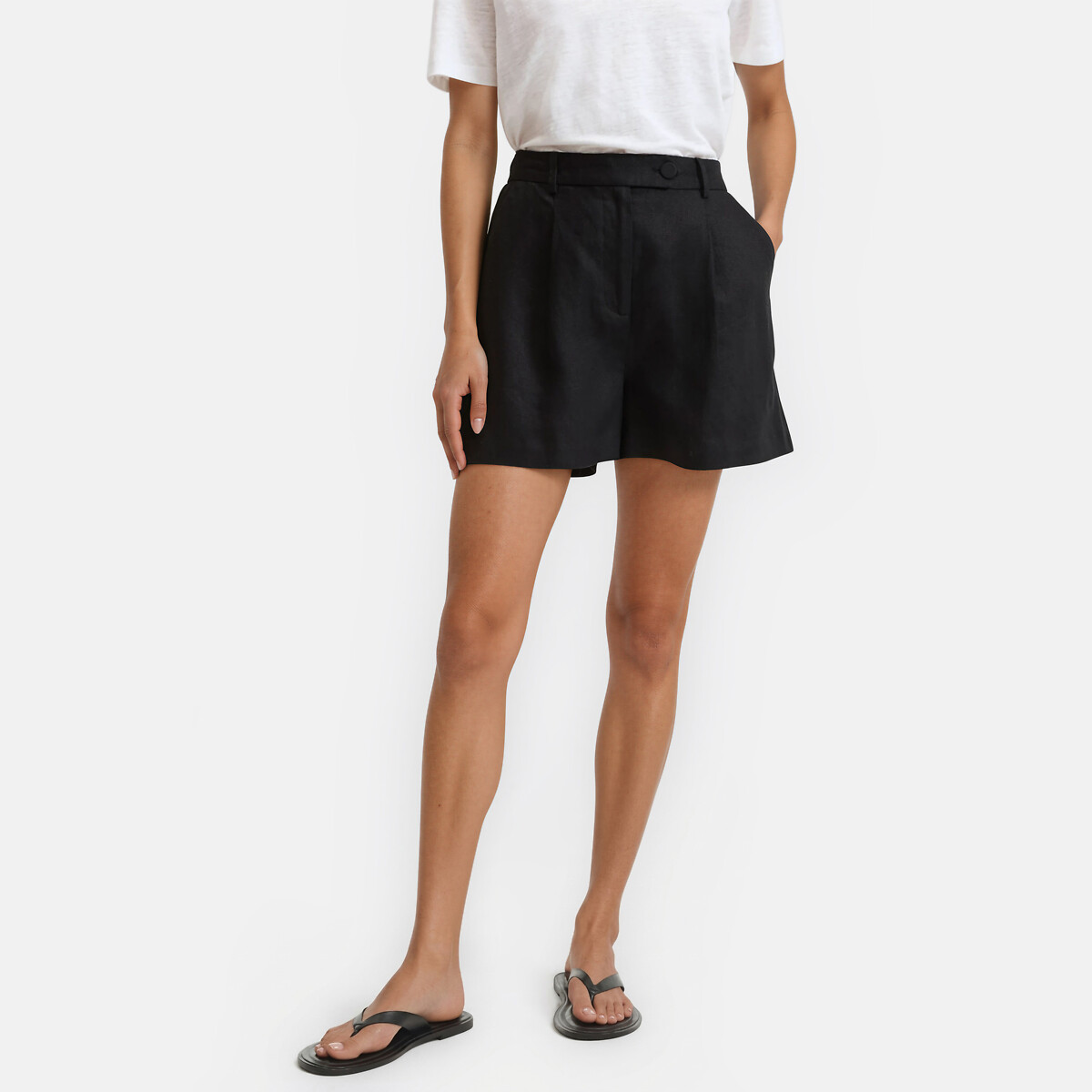 Short en lin, à plis, LA REDOUTE COLLECTIONS