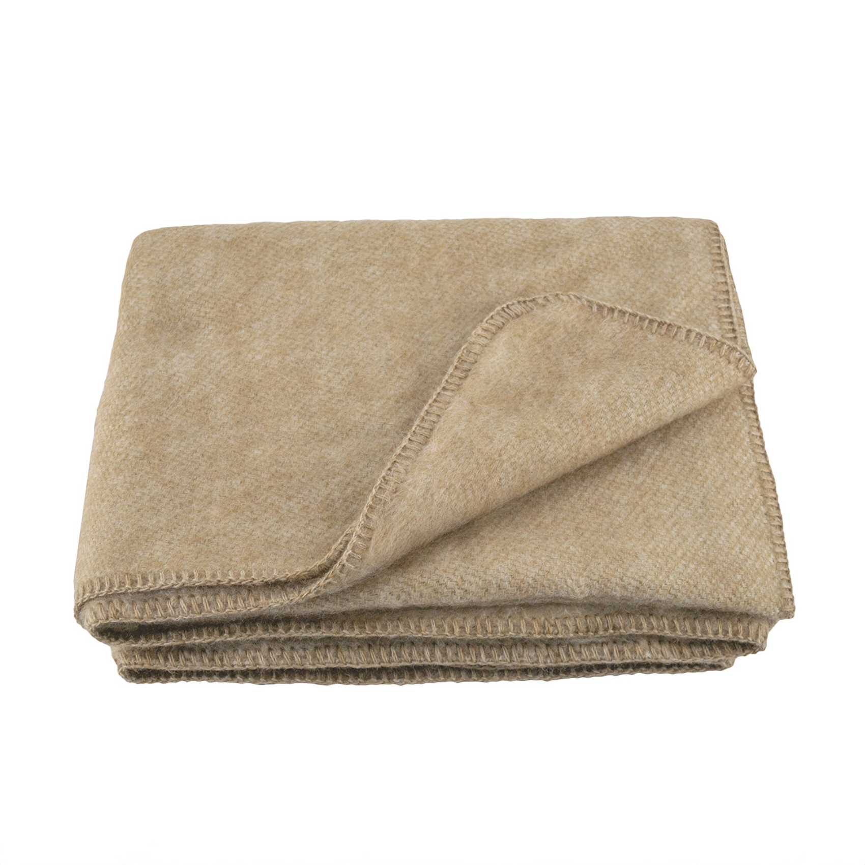 Plaid ou couverture chaude laine et mohair, TOISON D OR