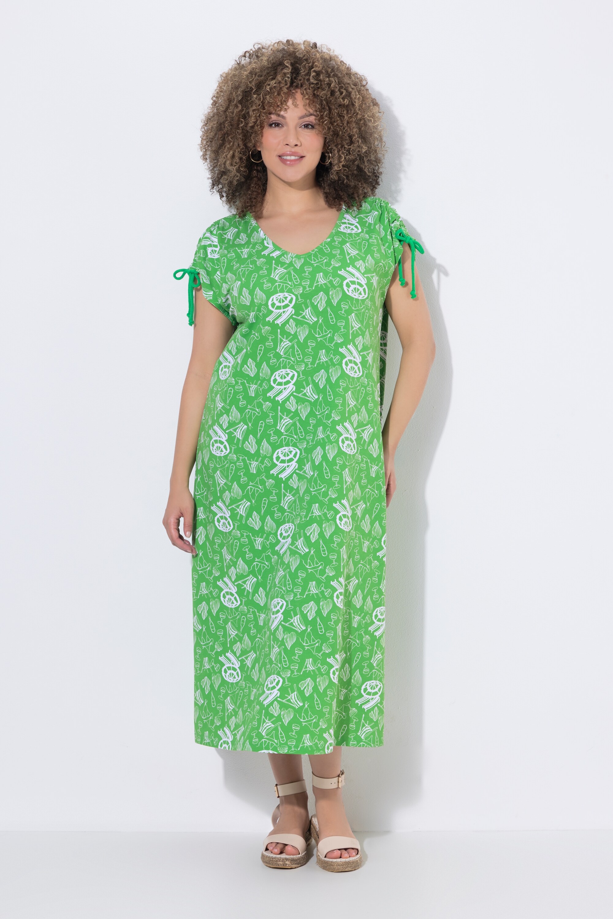 Robe midi sans manches, cordons à froncer, ULLA POPKEN