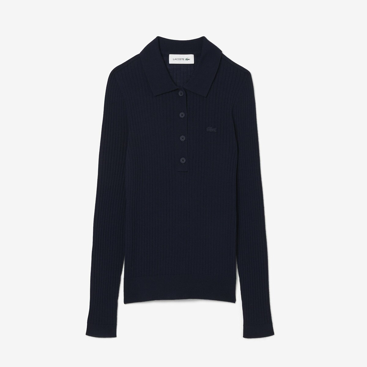 Polo a maniche lunghe con bottoni, LACOSTE