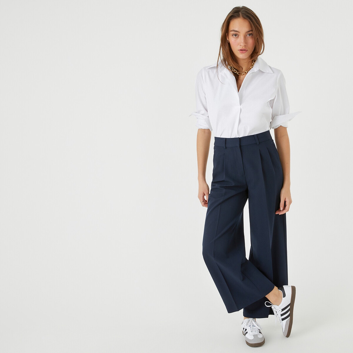 Pantalon habillé femme bleu marine new arrivals