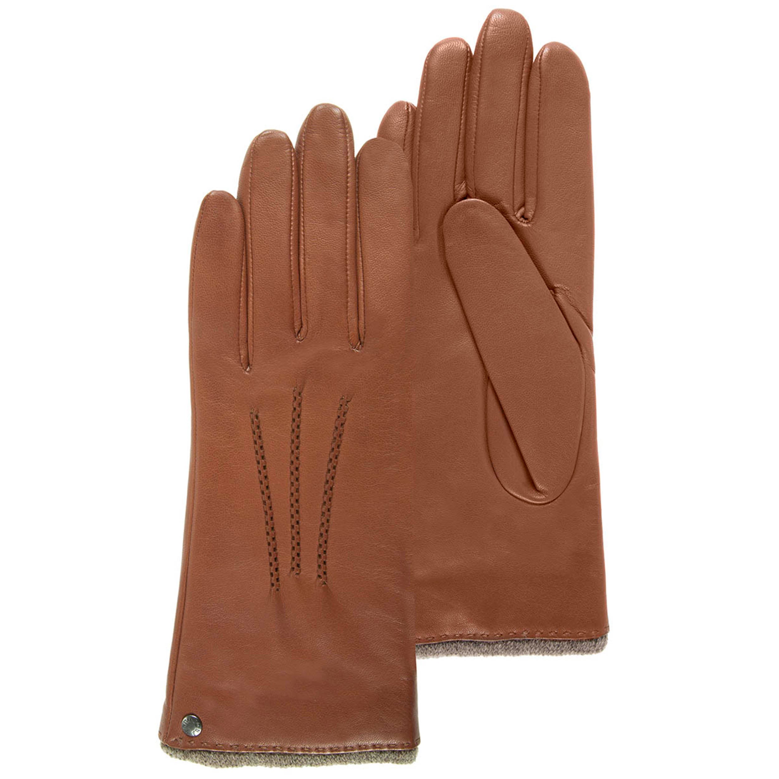 Gants en cuir d'agneau pleine fleur, doublés cachemire, ISOTONER