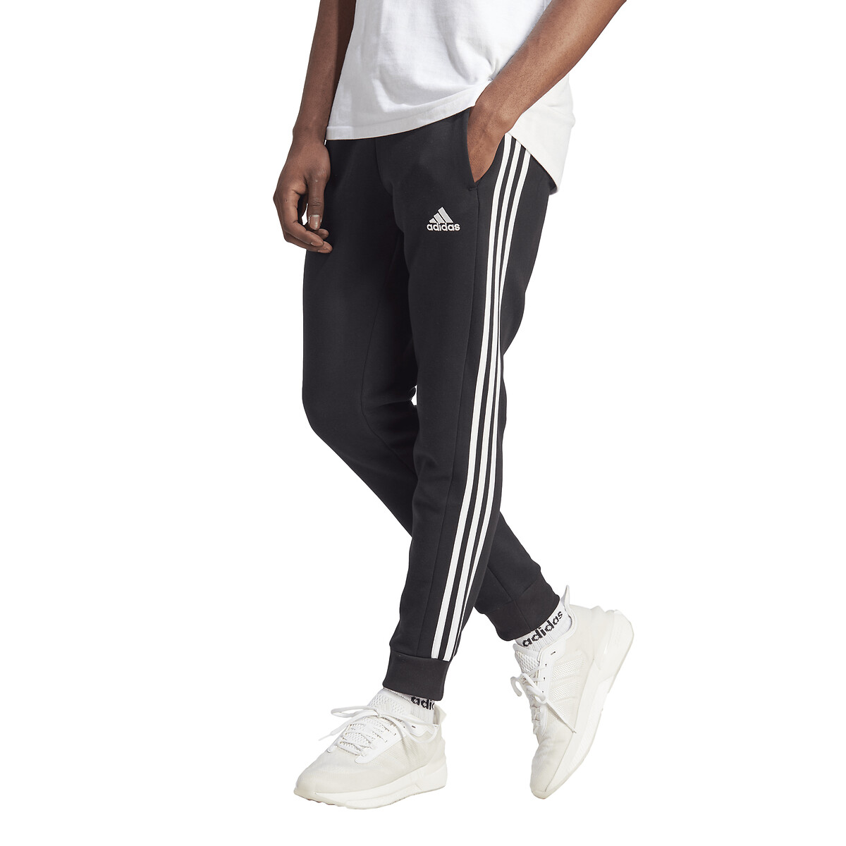 Essentials 3-Stripes Tapered Joggers in Cotton Mix