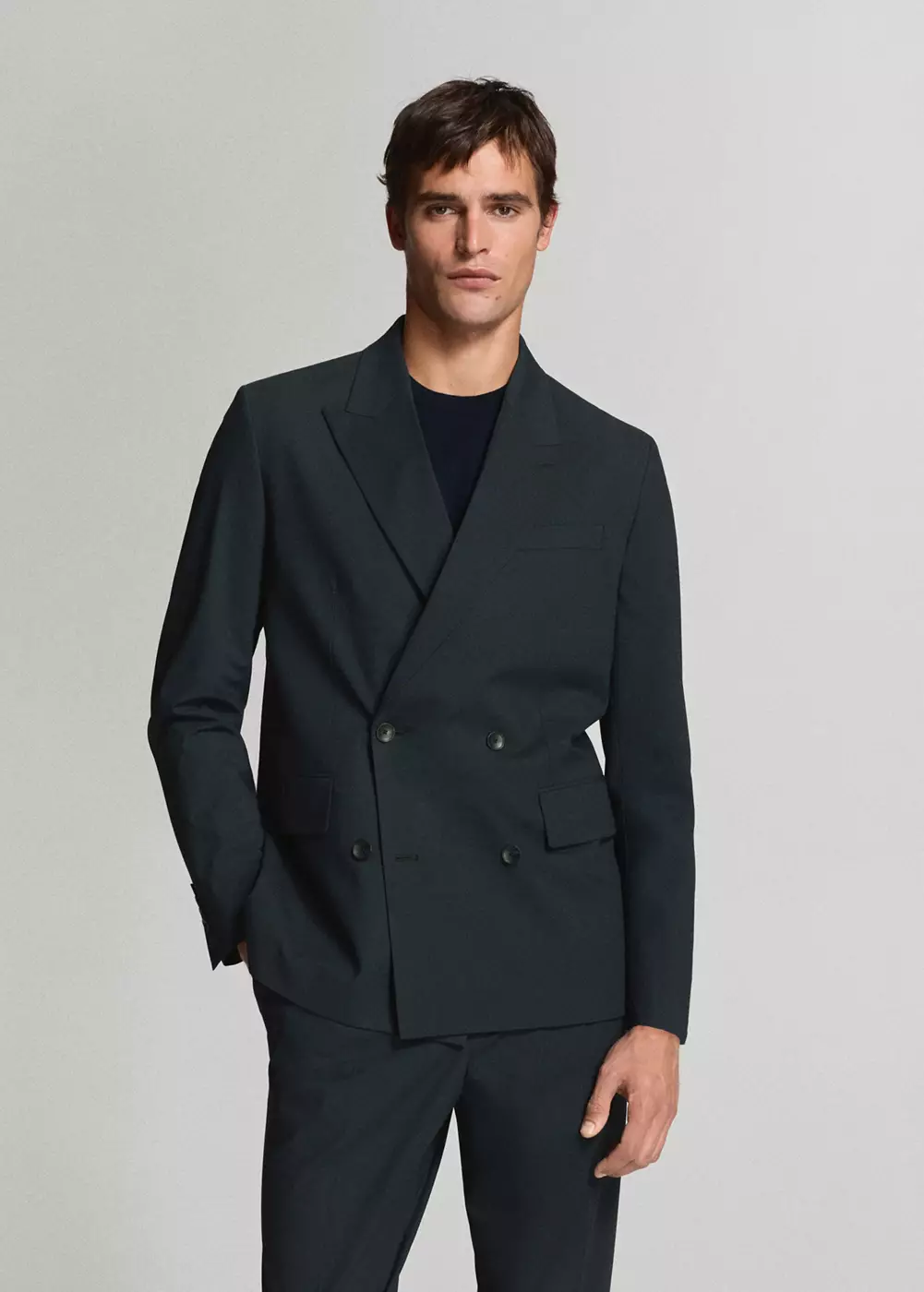 Veste de costume Boston coupe regular croisée, MANGO MAN