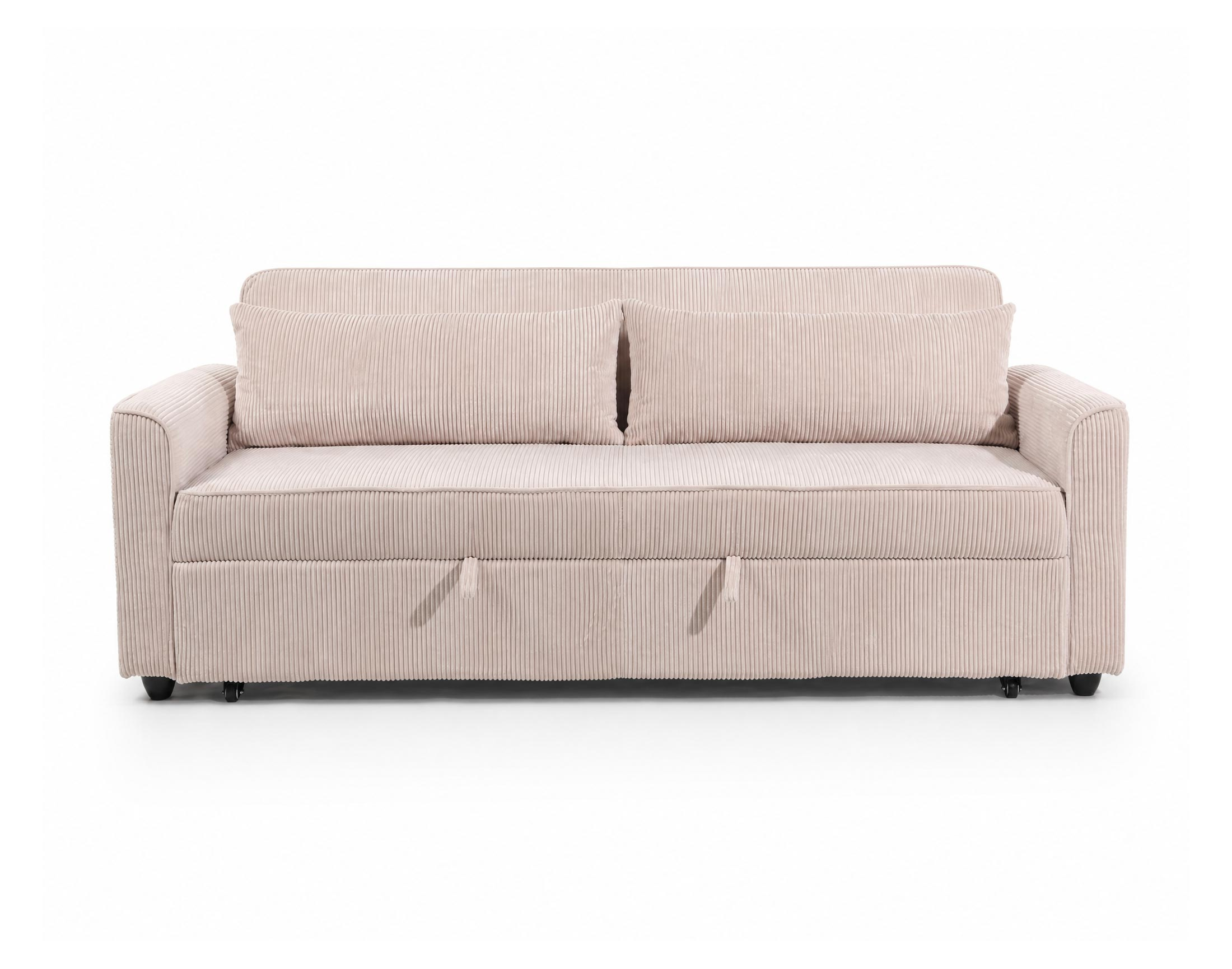 Canapé droit convertible en velours côtelé, ERNEST, BEST MOBILIER