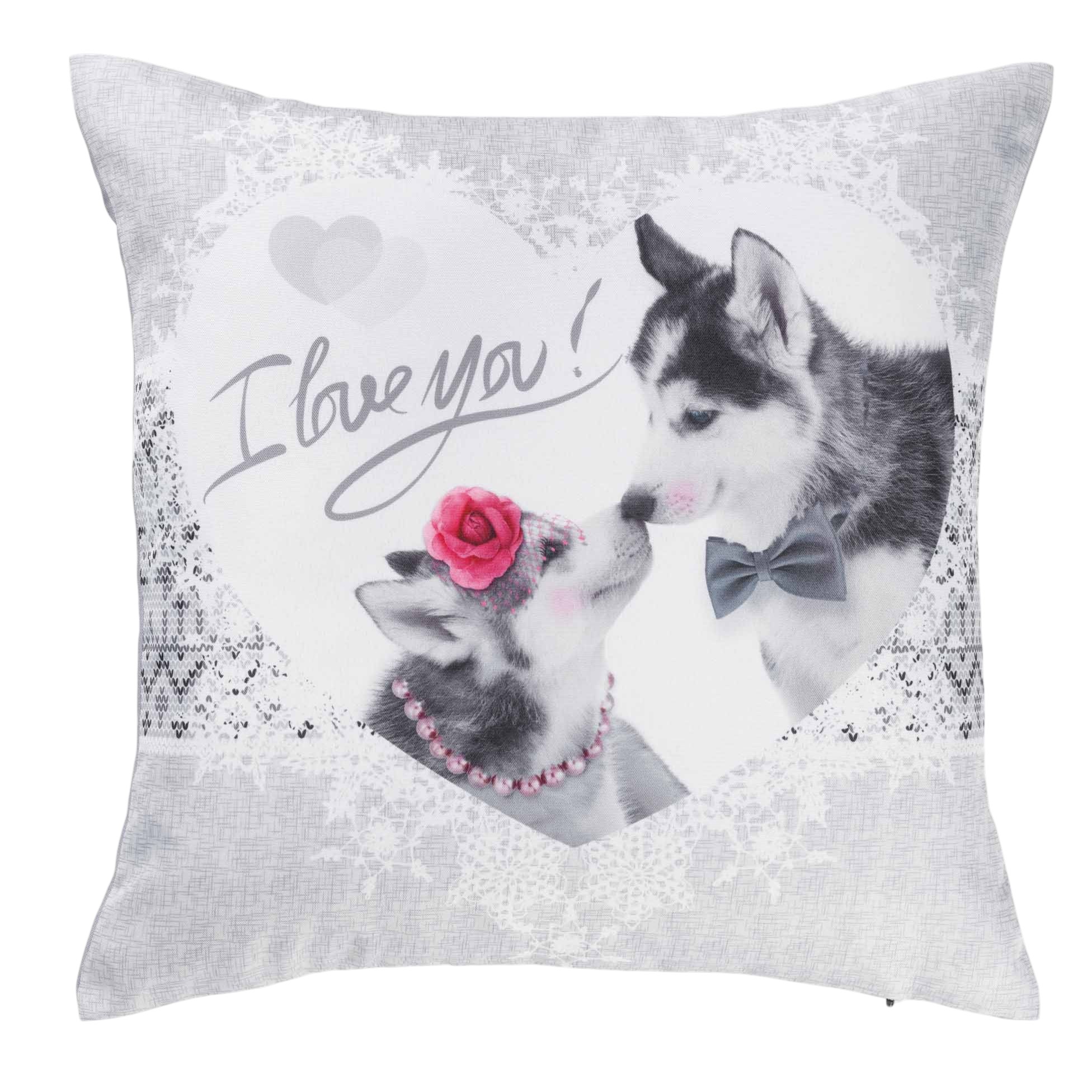 Housse de coussin Husky love, EDEN