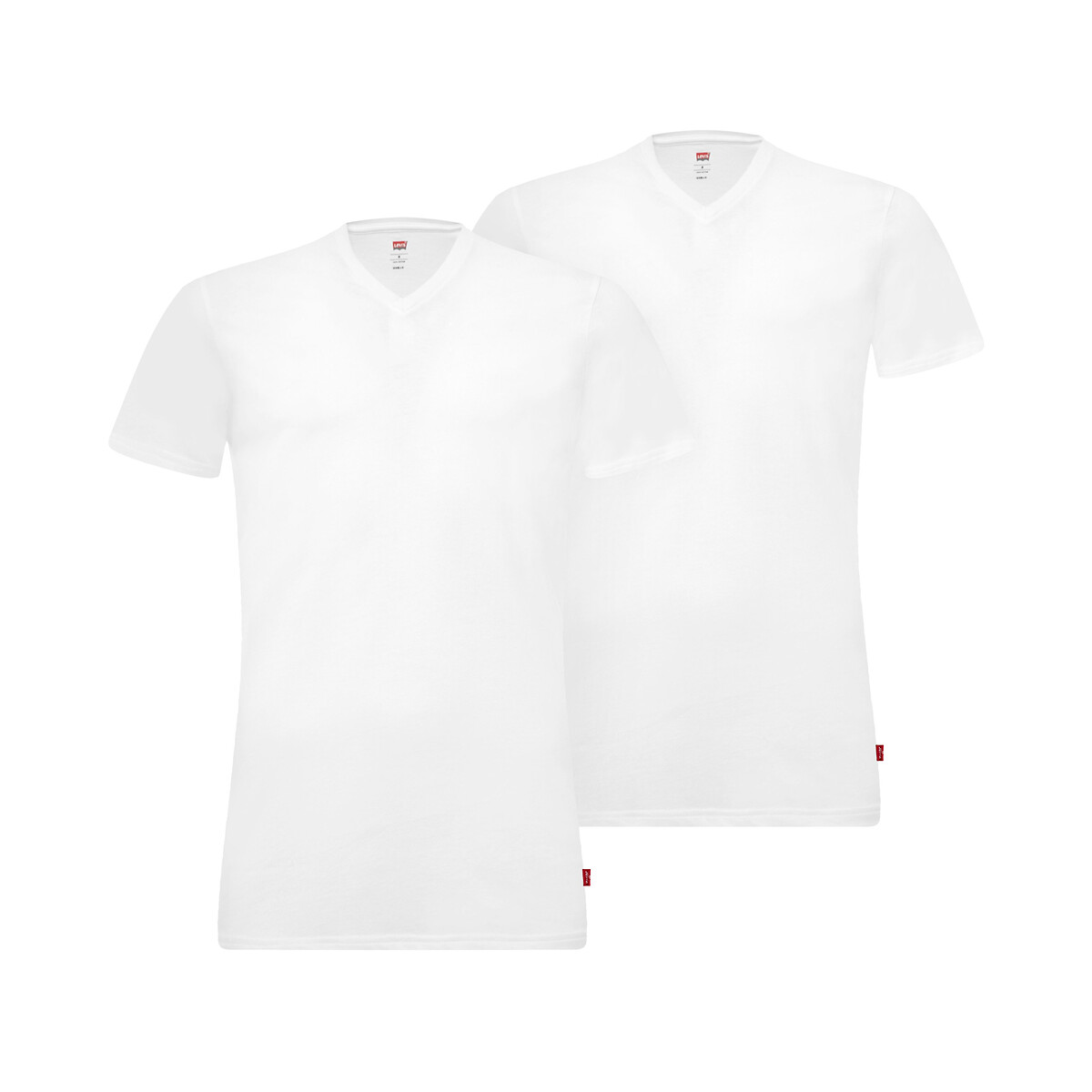 Lot de 2 tee-shirts col V Levi's® en coton stretch noir | Rue Des Hommes