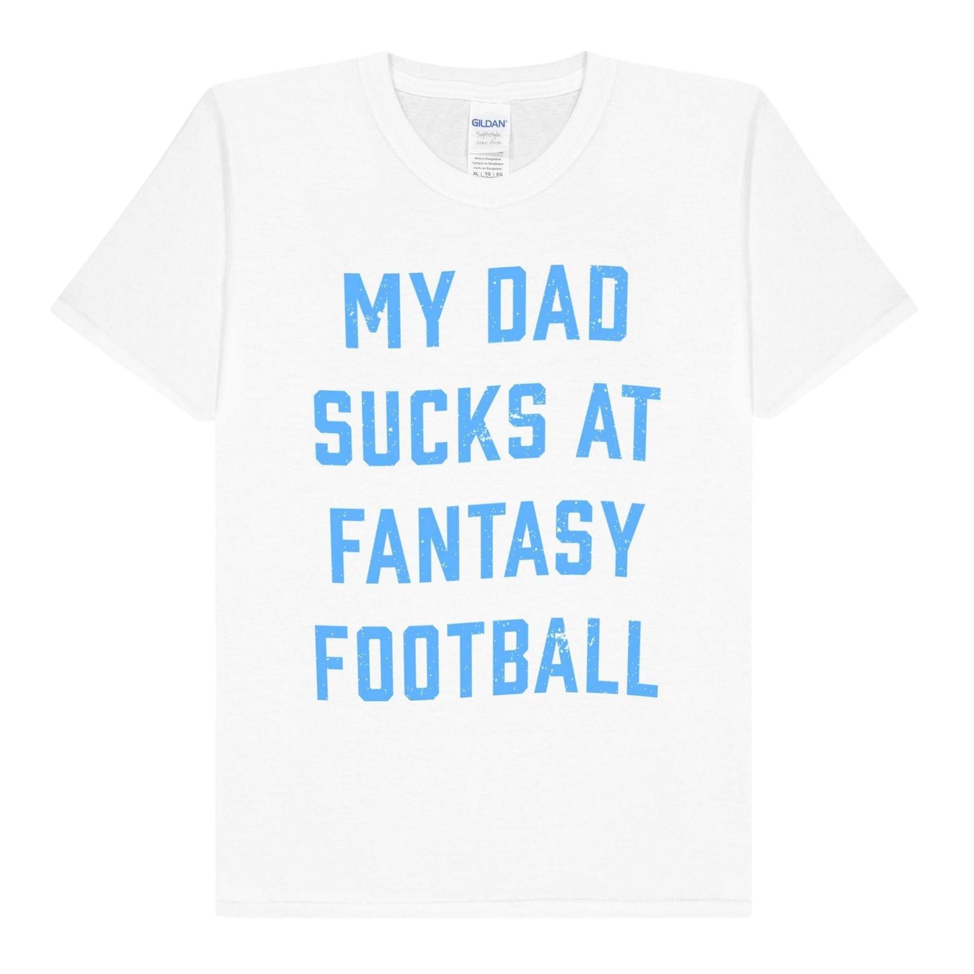 T-shirt manches courtes motif/style texte FANTASY FOOTBALL, GILDAN
