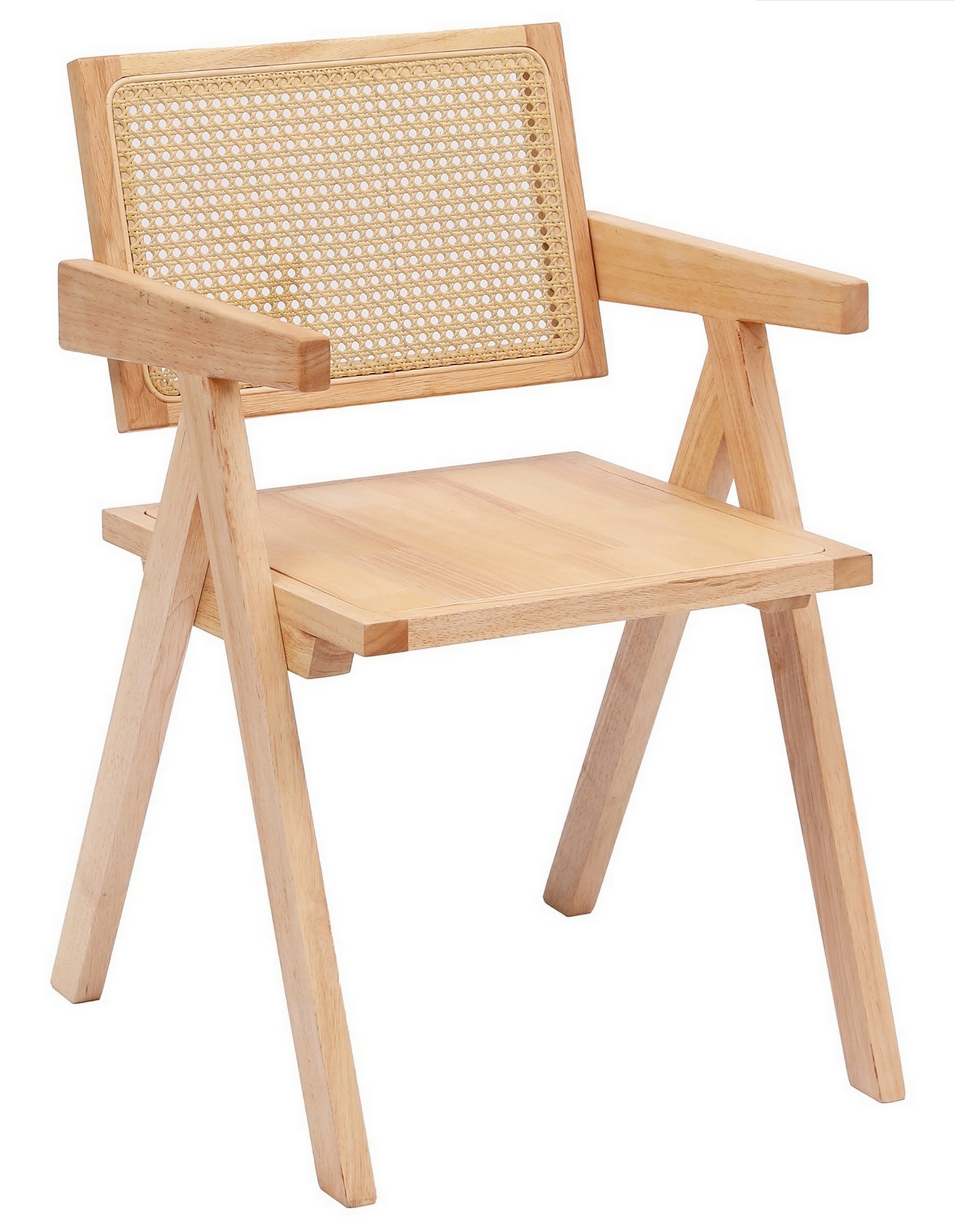 Fauteuil de table, bois et cannage, MADEIRA, NORDLYS