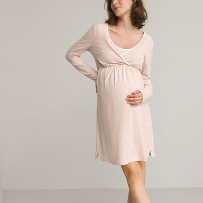 Maternity Nightdress in Organic Cotton Mix LA REDOUTE COLLECTIONS