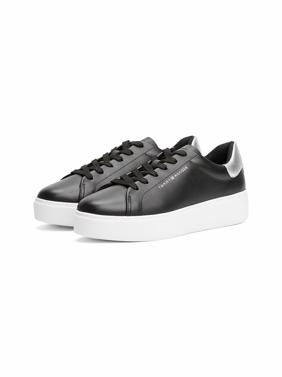 Tommy Hilfiger Zapatillas con plataforma de piel Court — photo 4