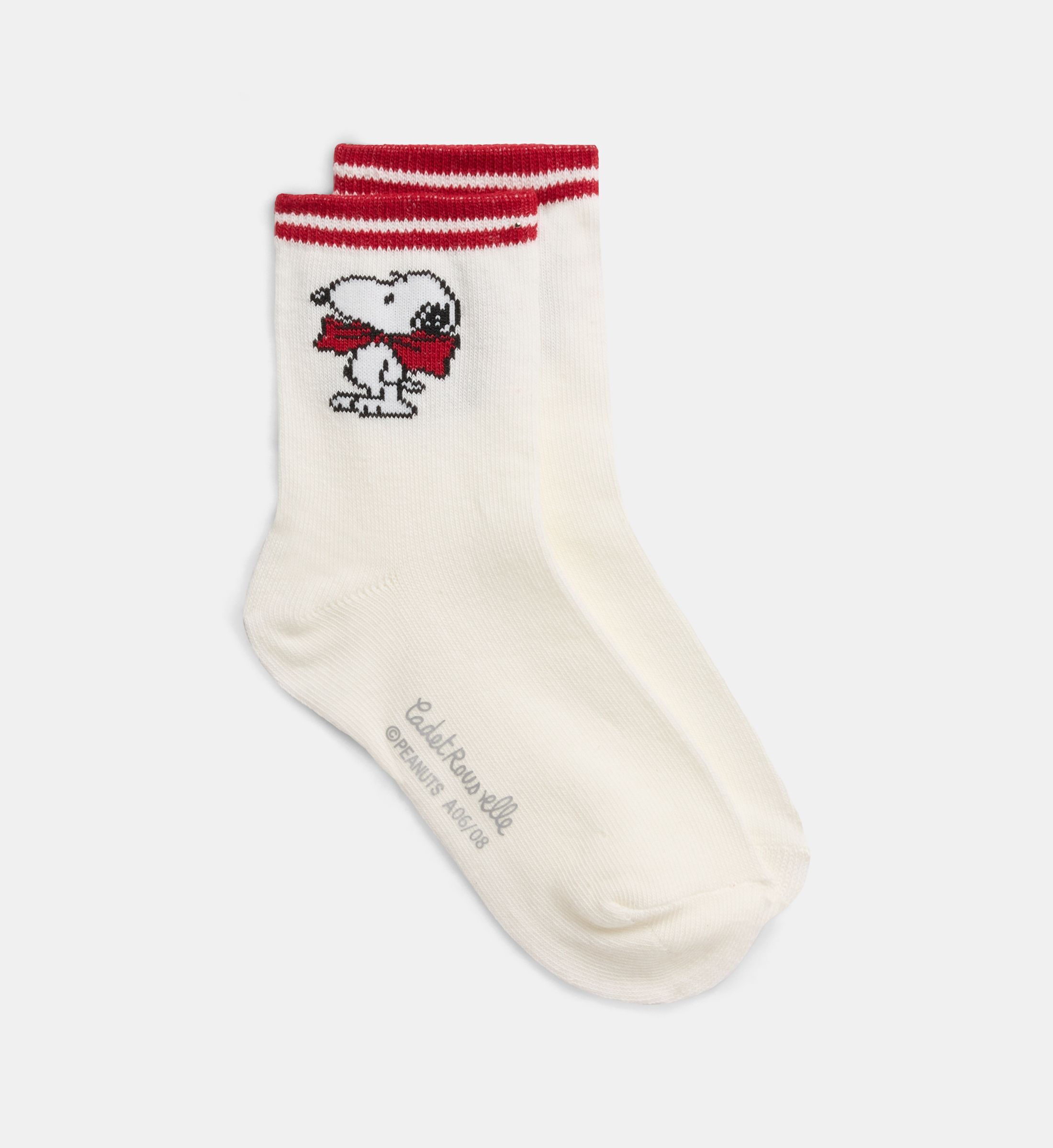 Paire de chaussettes tasokete snoopy coton mélangé, CADET ROUSSELLE