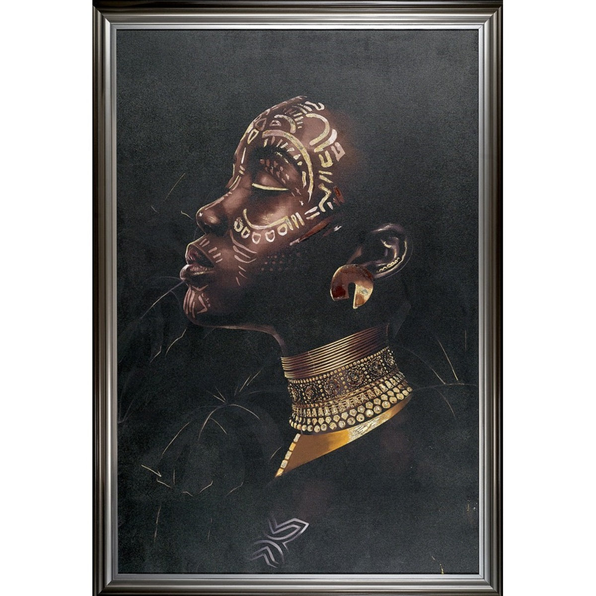 Tableau cadre en bois GOLDEN QUEEN, NOVATREND