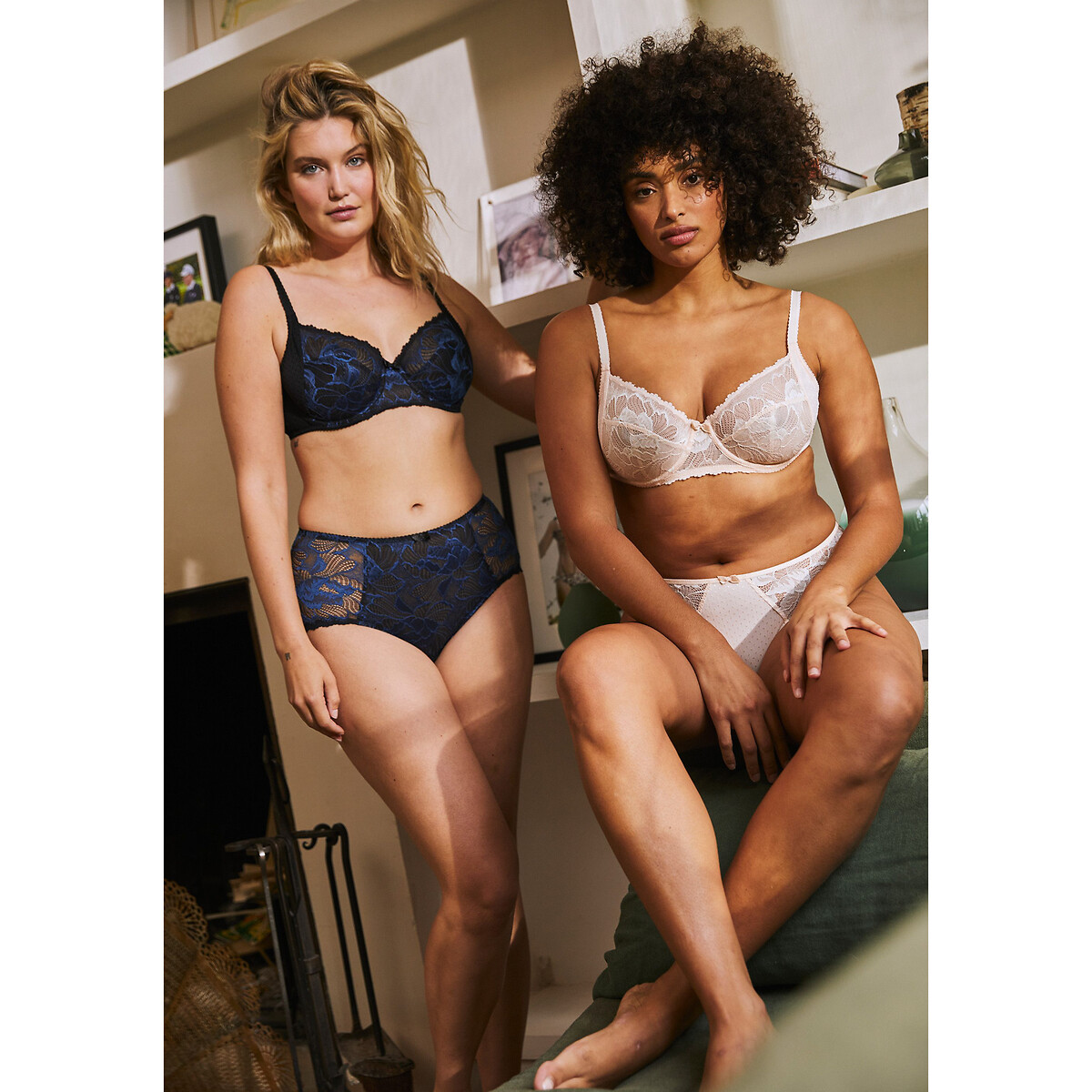 Capucine knickers black blue Sans Complexe La Redoute