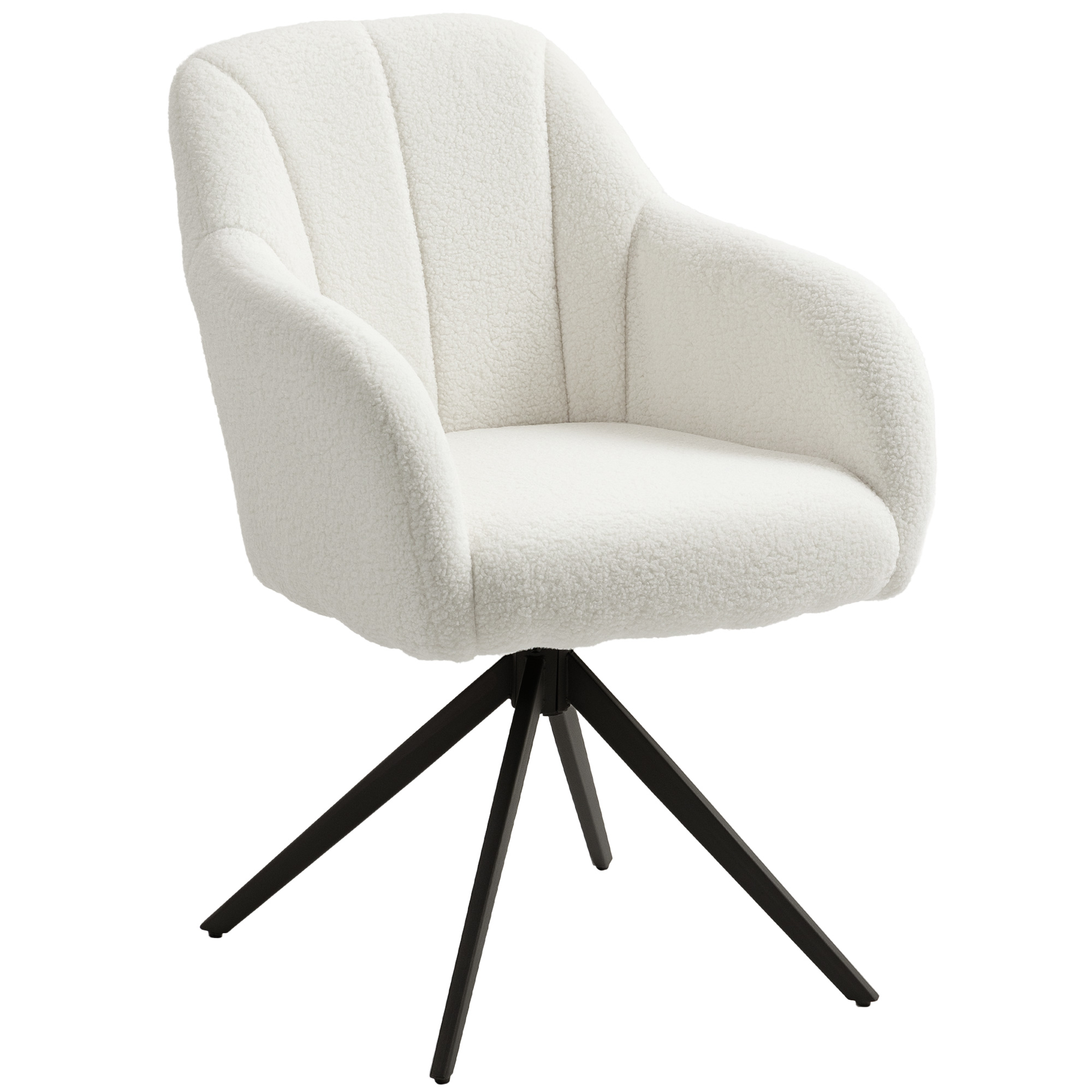 Accent Chair Polyester Blanc, HOMCOM