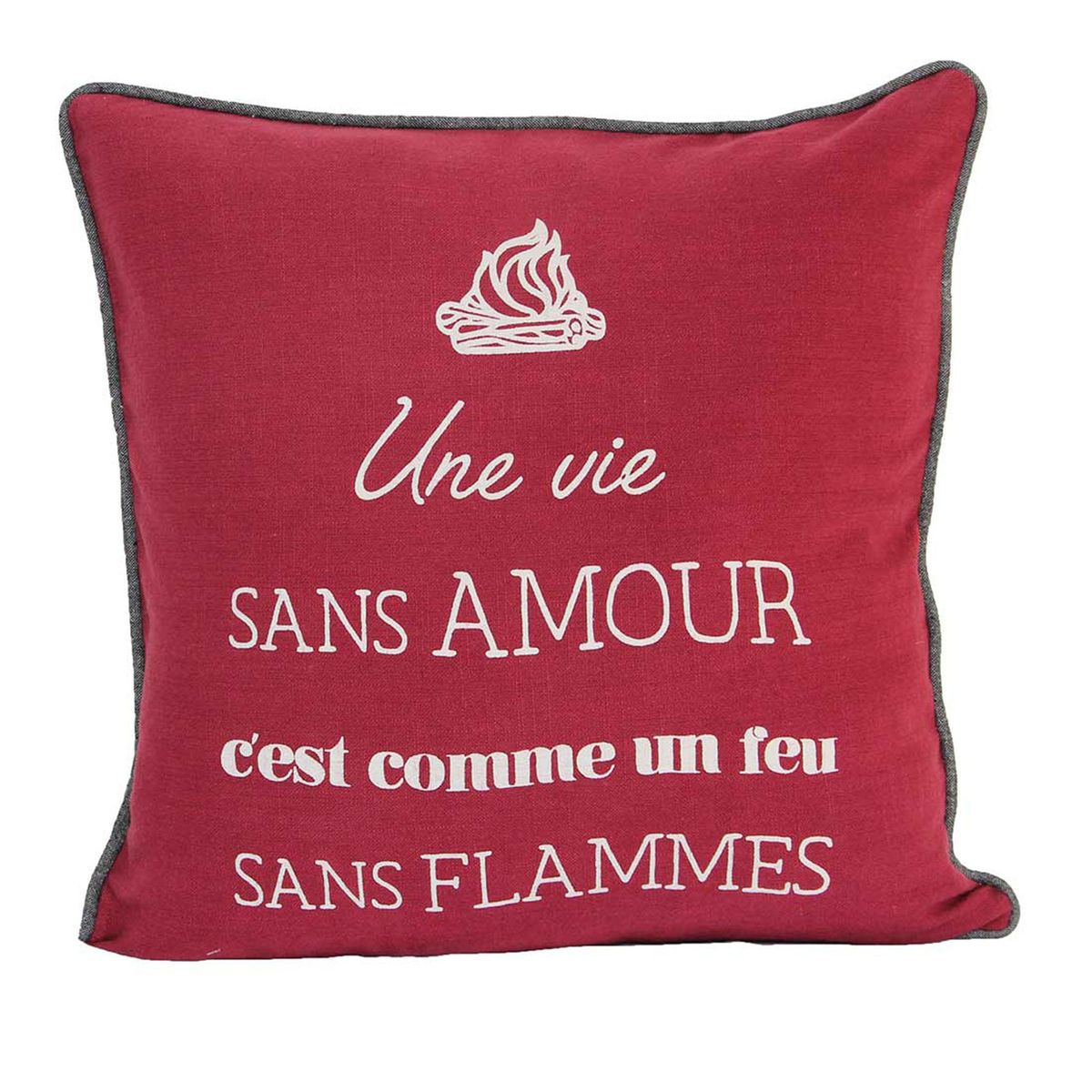 Coussin Dehoussable Une Vie Sans Amour Burnt Russet Mat Sud Etoffe La Redoute