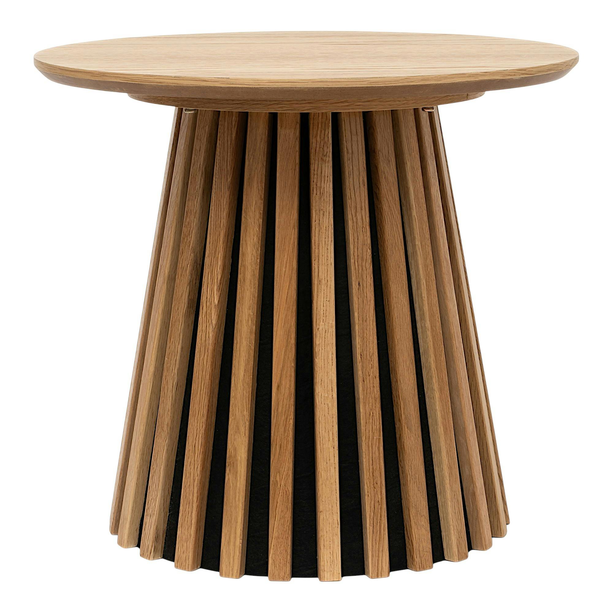 Table d'appoint ronde en bois, pied rainuré AMSTERDAM, PIER IMPORT