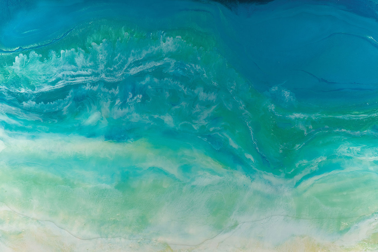 Tableau bleu fluide, HEXOA