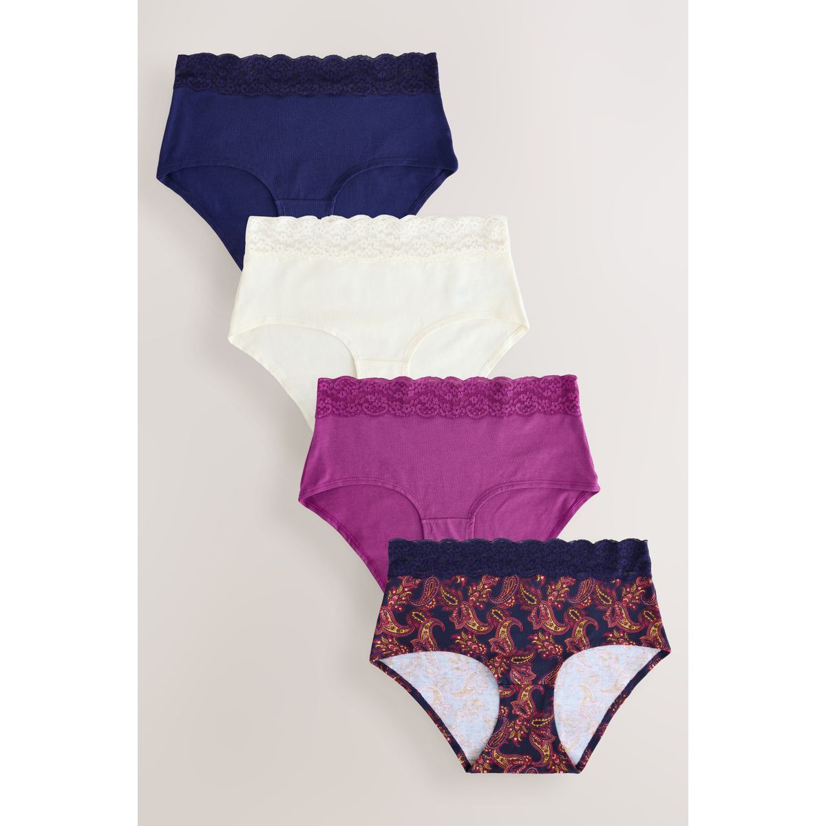Culotte en dentelle et coton, lot de 4, NEXT