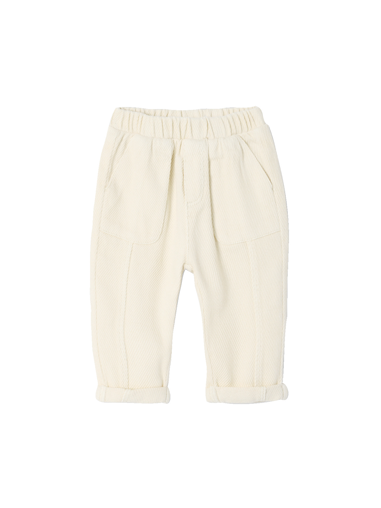 Pantalon bébé en twill, VERTBAUDET