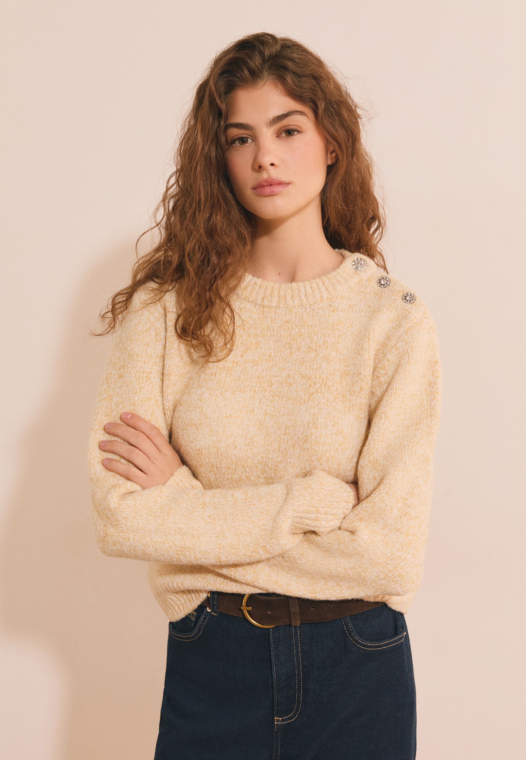 Pull col rond avec laine SERAPHINO, ETAM